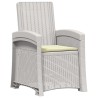 Chaise de jardin inclinable imitant le rotin 2 pcs PP 616600616600