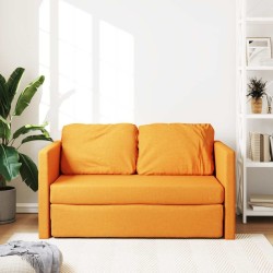 Canapé-lit 2 en 1 jaune foncé 112x174x55 cm tissu 616607616607