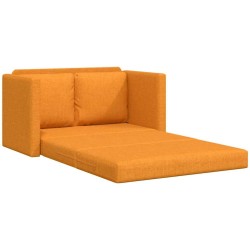 Canapé-lit 2 en 1 jaune foncé 112x174x55 cm tissu 616607616607