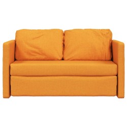Canapé-lit 2 en 1 jaune foncé 112x174x55 cm tissu 616607616607