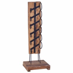 Casier à bouteilles pour 6 bouteilles 35x35x100 cm Teck massif 616608616608