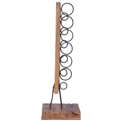 Casier à bouteilles pour 6 bouteilles 35x35x100 cm Teck massif 616608616608