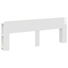 Cabinet de Tête de Lit Blanc brillant Bois d'ingénierie 616609616609