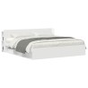 Cabinet de Tête de Lit Blanc brillant Bois d'ingénierie 616609616609