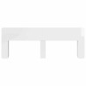Cabinet de Tête de Lit Blanc brillant Bois d'ingénierie 616609616609