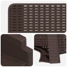Chaise de jardin inclinable imitant le rotin Marron PP 616611616611