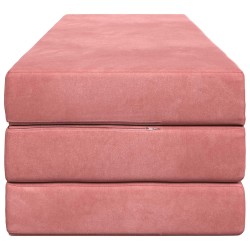 Canapé-lit pliable 200 x 67 x 45 cm Rose 616612616612