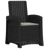Chaise de jardin inclinable imitant le rotin 2 pcs PP 616615616615