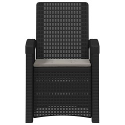 Chaise de jardin inclinable imitant le rotin 2 pcs PP 616615616615