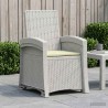 Chaise de jardin inclinable imitant le rotin Blanc et crème PP 616617616617