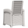 Chaise de jardin inclinable imitant le rotin Blanc et crème PP 616617616617