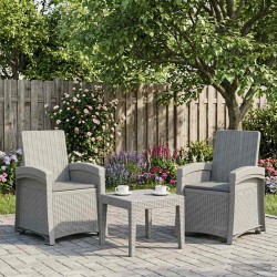 Chaise de jardin inclinable imitant le rotin 2 pcs PP 616618616618