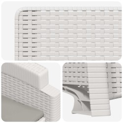 Chaise de jardin inclinable imitant le rotin 2 pcs PP 616618616618
