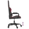 Chaise de jeu de massage Noir et rouge bordeaux Similicuir 616620616620