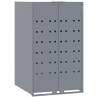 Rangement à roulettes pour poubelles pour 3 bacs gris acier 616628616628