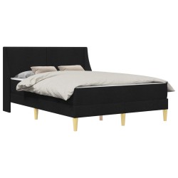 Cadre de lit avec matelas Noir 120 x 190 cm Polyester 616632616632