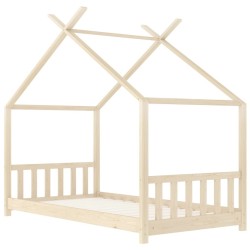 Cadre de lit d'enfant Bois de pin massif 80x160 cm 616633616633