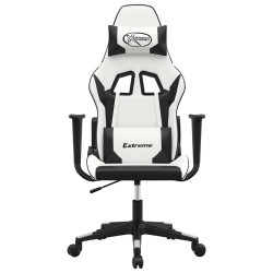 Chaise de jeu Blanc et noir Similicuir 616634616634