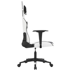 Chaise de jeu Blanc et noir Similicuir 616634616634