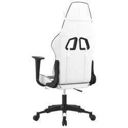 Chaise de jeu Blanc et noir Similicuir 616634616634