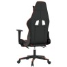 Chaise de jeu de massage et repose-pied Noir&Orange Similicuir 616635616635