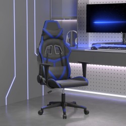 Chaise de jeu de massage Noir et bleu Similicuir 616637616637