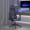 Chaise de jeu de massage Noir et bleu Similicuir 616637616637