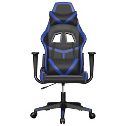Chaise de jeu de massage Noir et bleu Similicuir 616637616637