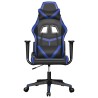 Chaise de jeu de massage Noir et bleu Similicuir 616637616637