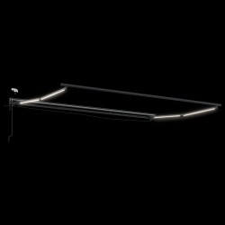 Cadre de store électrique avec LED Anthracite 4 x 2 m Aluminium 616640616640
