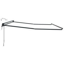 Cadre de store électrique avec LED Anthracite 4 x 2 m Aluminium 616640616640