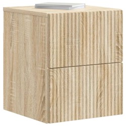 Cabinet de chevet mural 2 pcs Chêne Sonoma 33 x 34,5 x 40 cm 616644616644