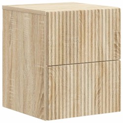 Cabinet de chevet mural 2 pcs Chêne Sonoma 33 x 34,5 x 40 cm 616644616644