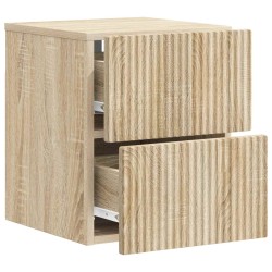 Cabinet de chevet mural 2 pcs Chêne Sonoma 33 x 34,5 x 40 cm 616644616644