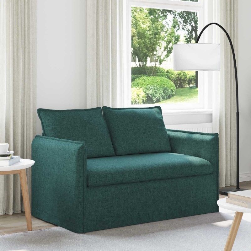 Canapé Vert foncé 136 x 82 x 85 cm tissu 616648616648