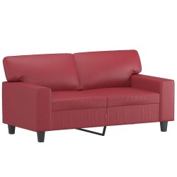 Canapé à 2 places Rouge bordeaux 120 cm Similicuir 616652616652