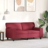 Canapé à 2 places Rouge bordeaux 120 cm Similicuir 616652616652