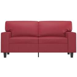Canapé à 2 places Rouge bordeaux 120 cm Similicuir 616652616652