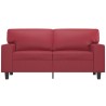 Canapé à 2 places Rouge bordeaux 120 cm Similicuir 616652616652