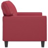 Canapé à 2 places Rouge bordeaux 120 cm Similicuir 616652616652