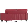 Canapé à 2 places Rouge bordeaux 120 cm Similicuir 616652616652