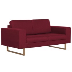 Canapé à 2 places Tissu Rouge bordeaux 616653616653