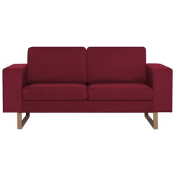 Canapé à 2 places Tissu Rouge bordeaux 616653616653