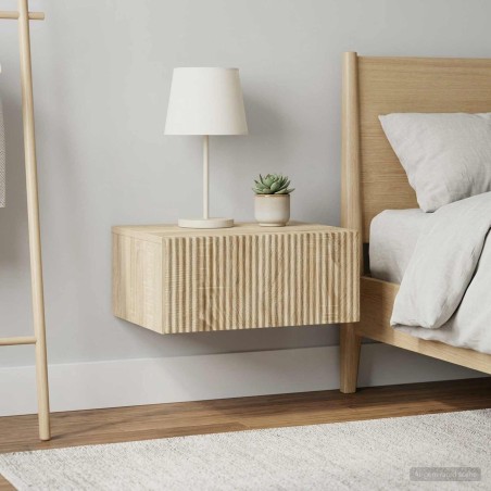 Cabinet de chevet mural 2 pcs Chêne Sonoma 49 x 34,5 x 20 cm 616654616654