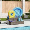 Rangement pour matelas gonflables de piscine gris 110 x 100 x 57 cm résine tressée 616656616656