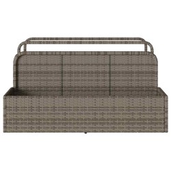 Rangement pour matelas gonflables de piscine gris 110 x 100 x 57 cm résine tressée 616656616656