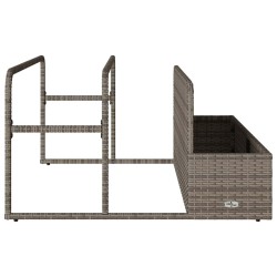 Rangement pour matelas gonflables de piscine gris 110 x 100 x 57 cm résine tressée 616656616656