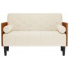 Canapé deux places avec coussins cylindriques 110 cm en lin 616662616662