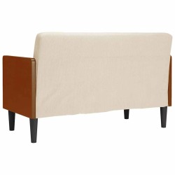 Canapé deux places avec coussins cylindriques 110 cm en lin 616662616662