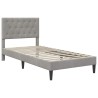 Cadre de lit avec matelas Gris clair 90 x 190 cm Velours 616666616666